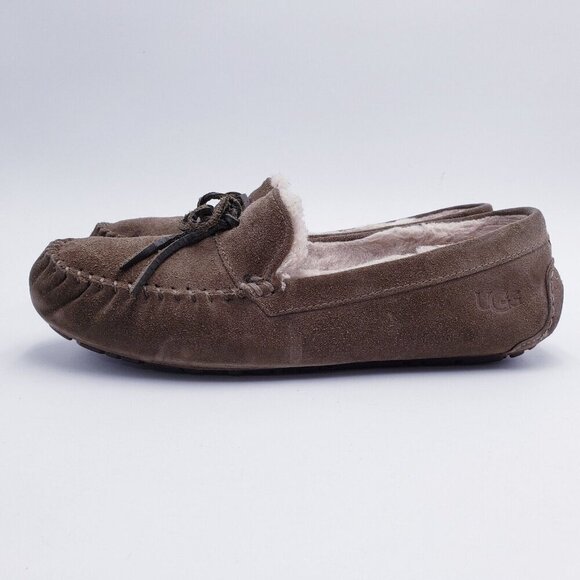 UGG Men\'s‎ Size 11 Corvin Loafer Moccasin Slippers Tan Suede DRY LEAF Slip On main image 9